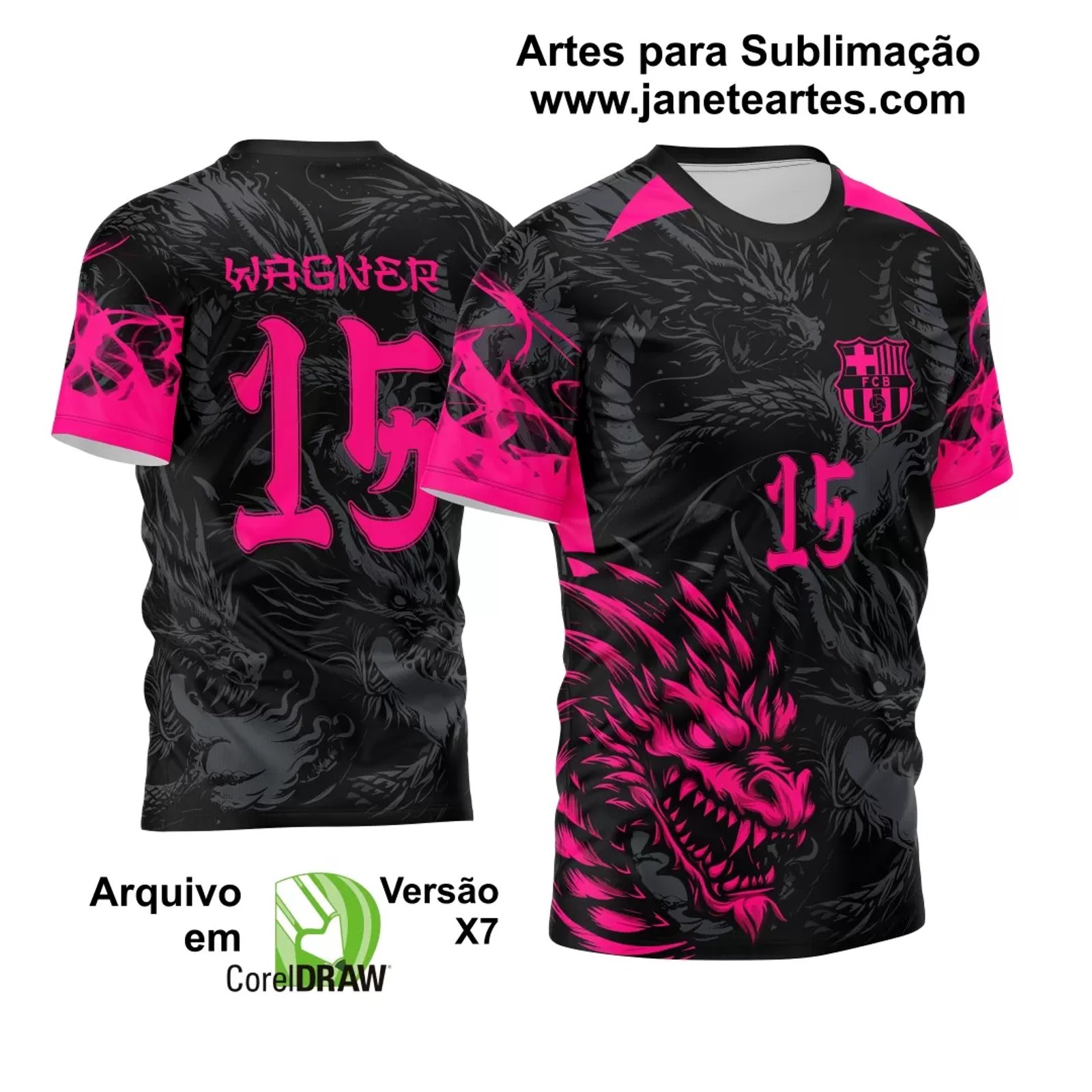 Arte Vetor Camisa InterClasse 2024 Dragão