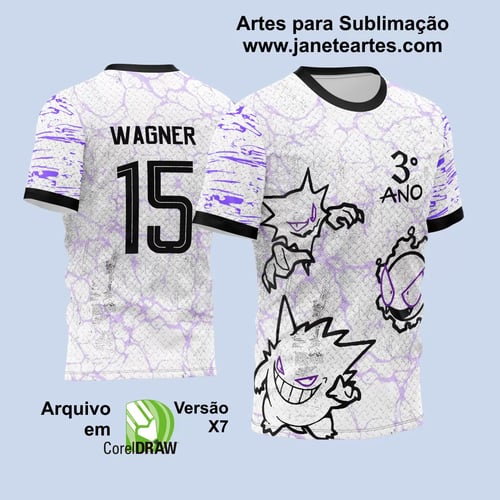 Arte Estampa Camisa InterClasse 2024 Gengar