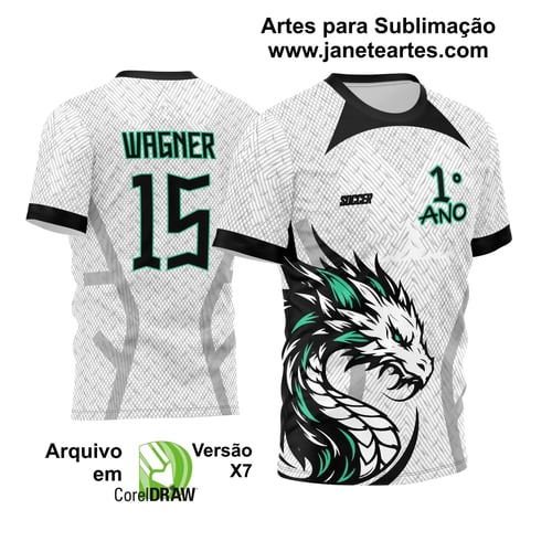 Arte Estampa Camisa InterClasse 2024 Dragão