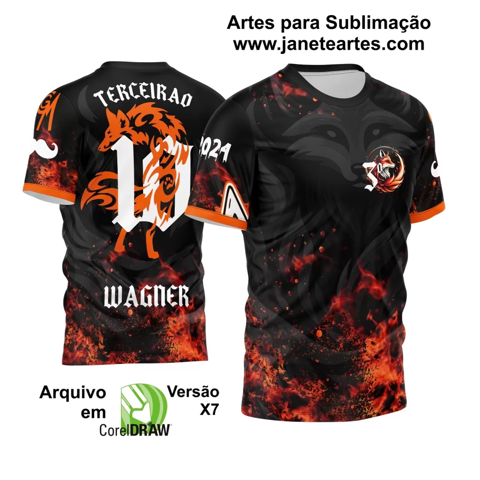 Arte Estampa Camisa InterClasse 2024 Fox