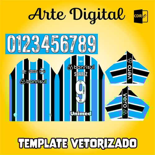 Arte Camisa Titular Grêmio 2023-24 Sublimação