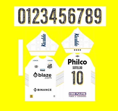 Arte Camisa Titular Santos 2023 - 2024