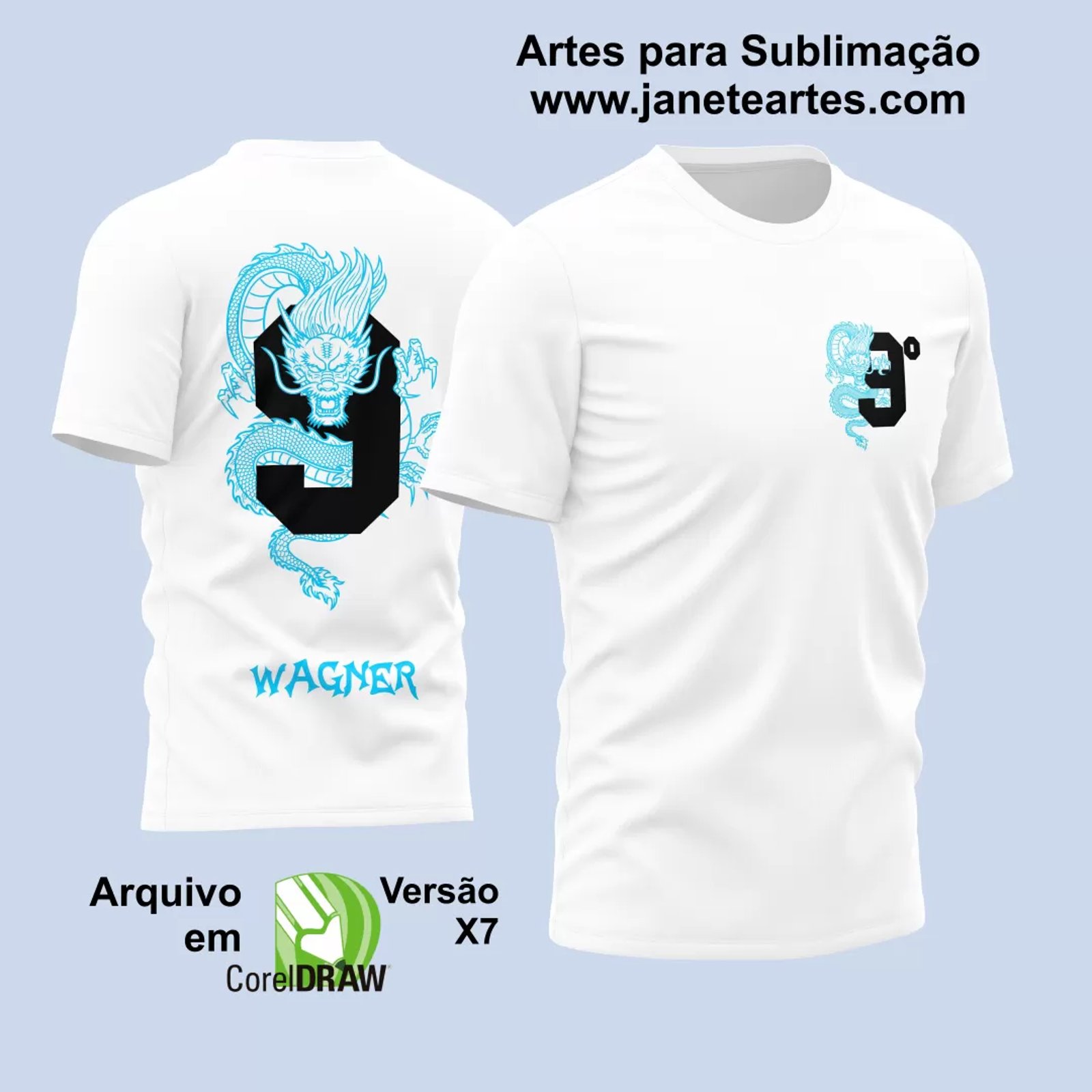 Arte Vetor Camisa Nono Ano 2024 Dragão