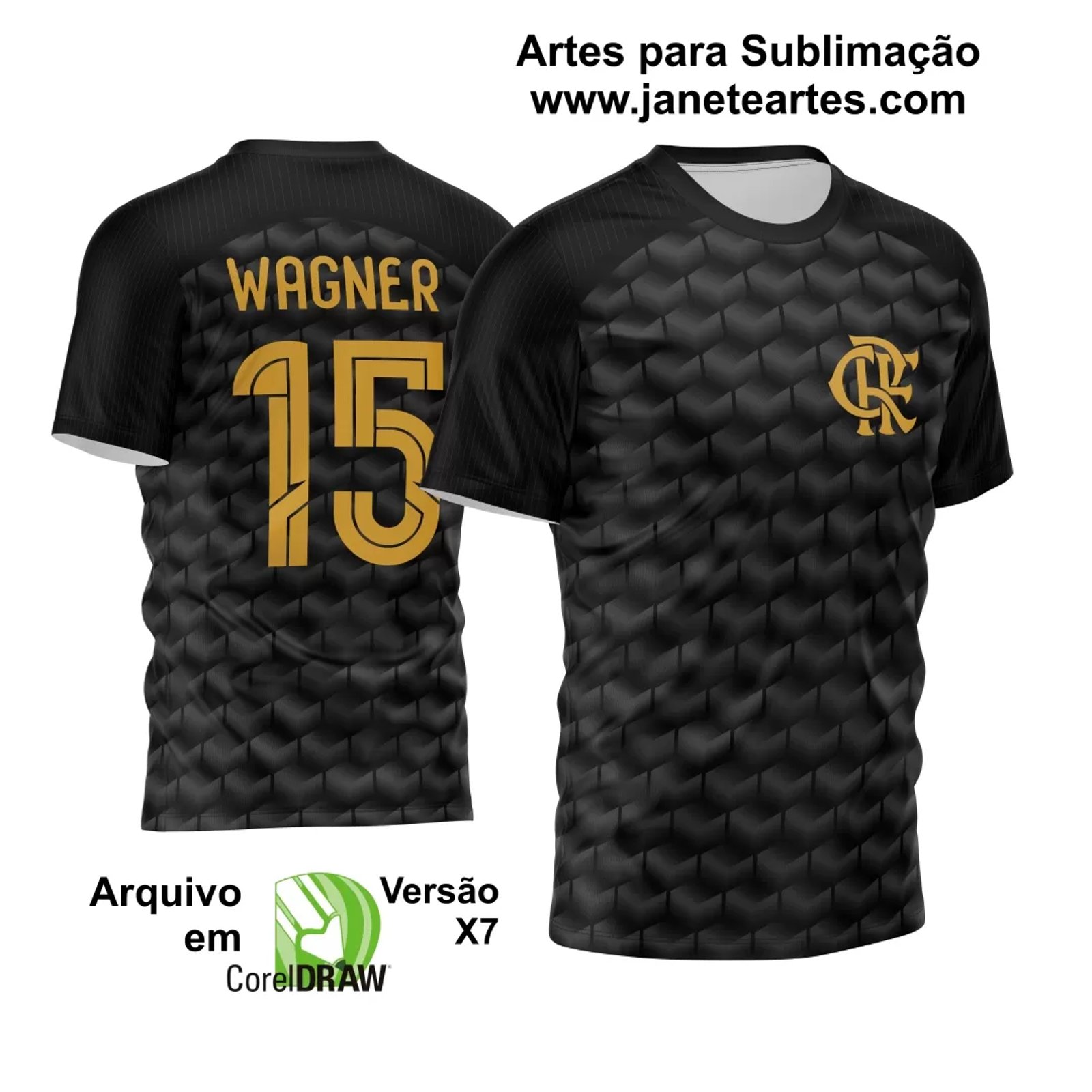 Arte Vetor Camisa Flamengo - Janete Artes