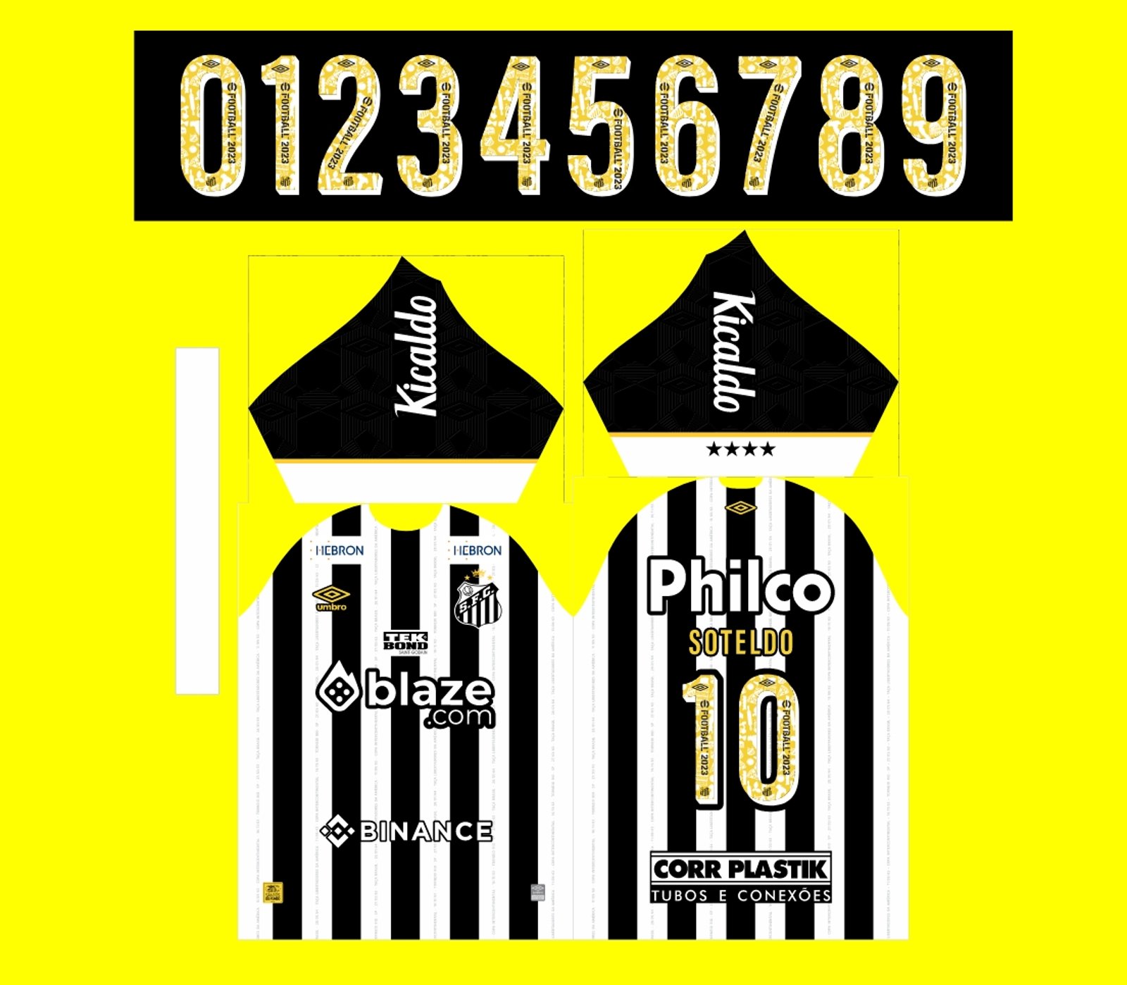 Arte Camisa Reserva Santos 2023 - 2024 - Janete Artes