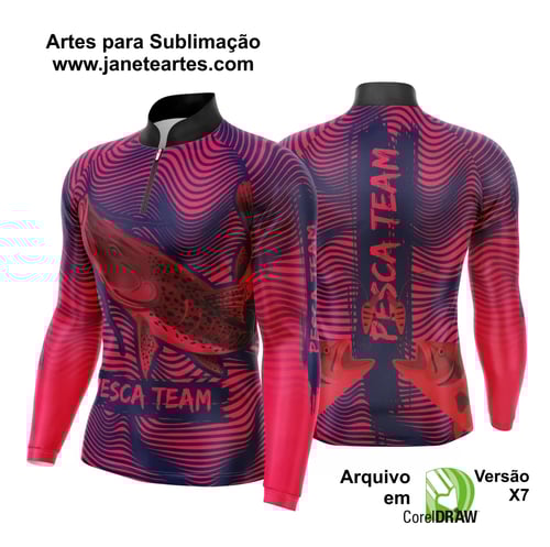 Arte Template Camisa De Pesca Esportiva