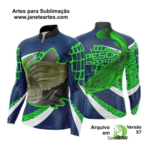 Arte Camisa Pesca Fishing Esportiva