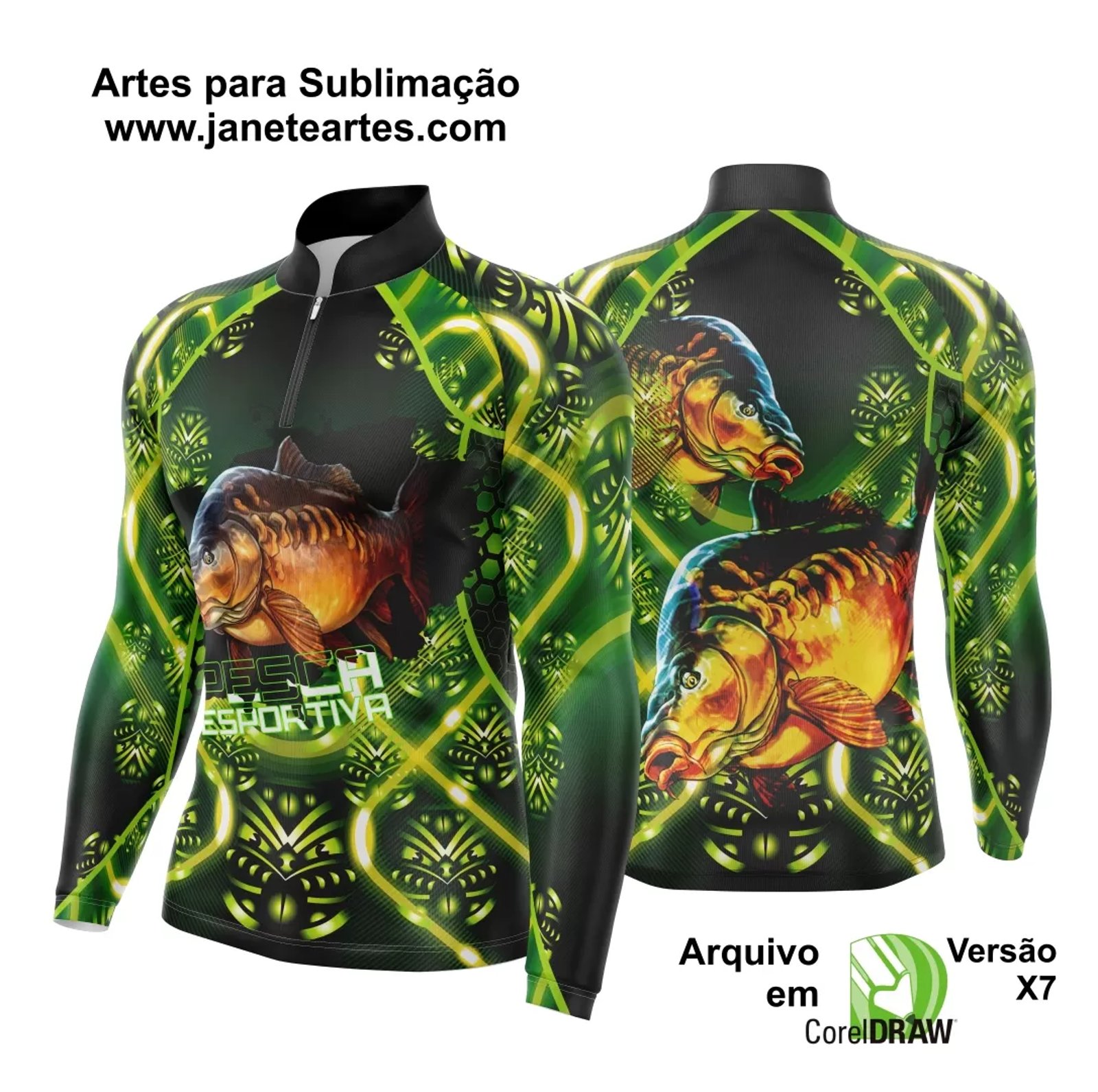 Arte Camisa Pesca Fishing Esportiva