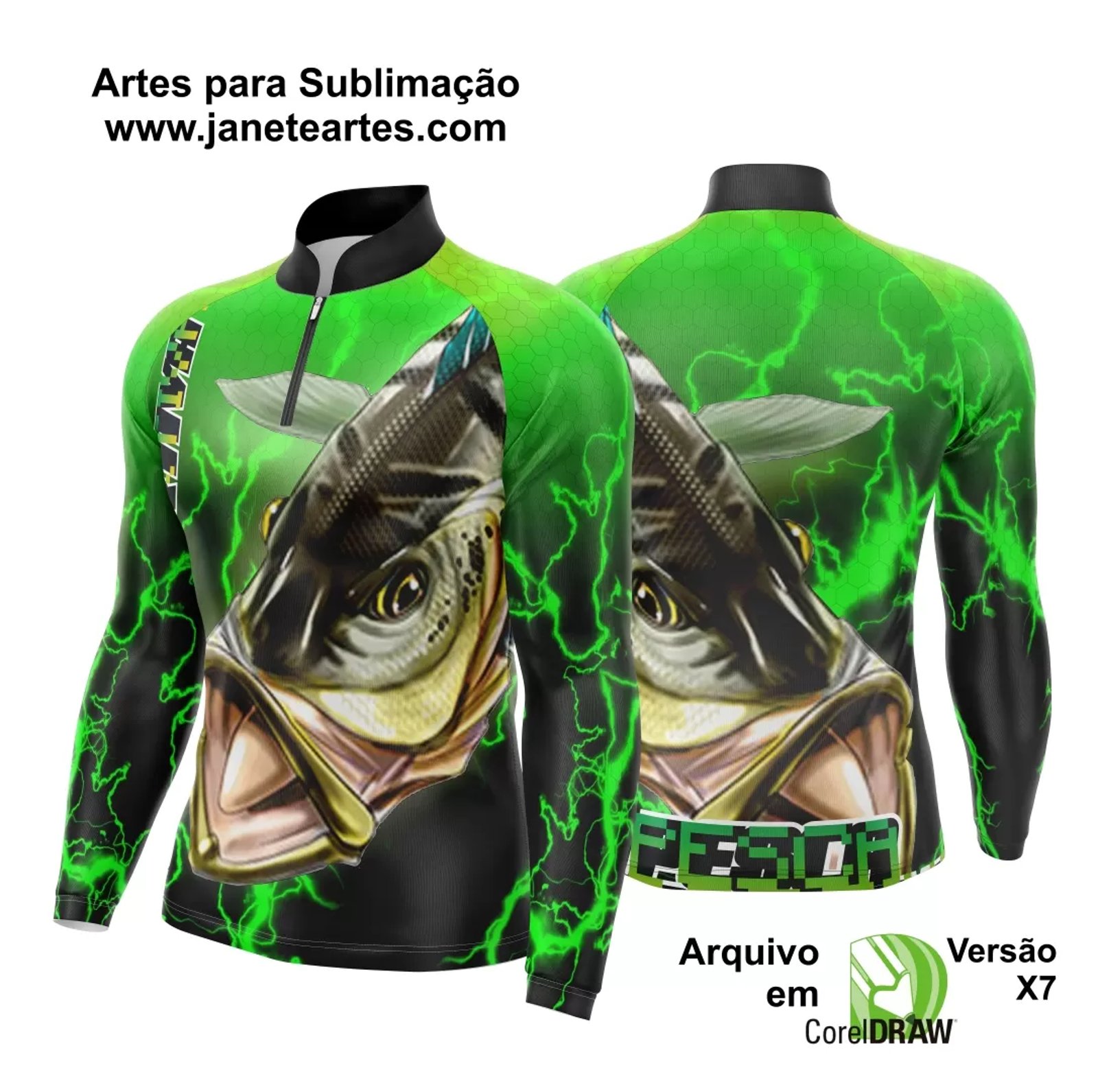 Arte Camisa Pesca Fishing Esportiva