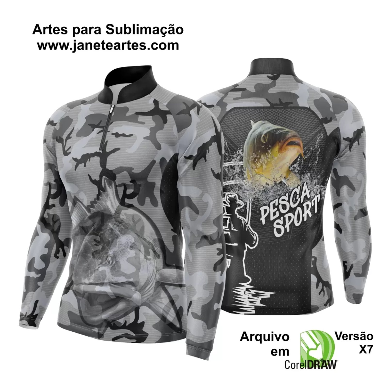 Arte Camisa Pesca Fishing Esportiva