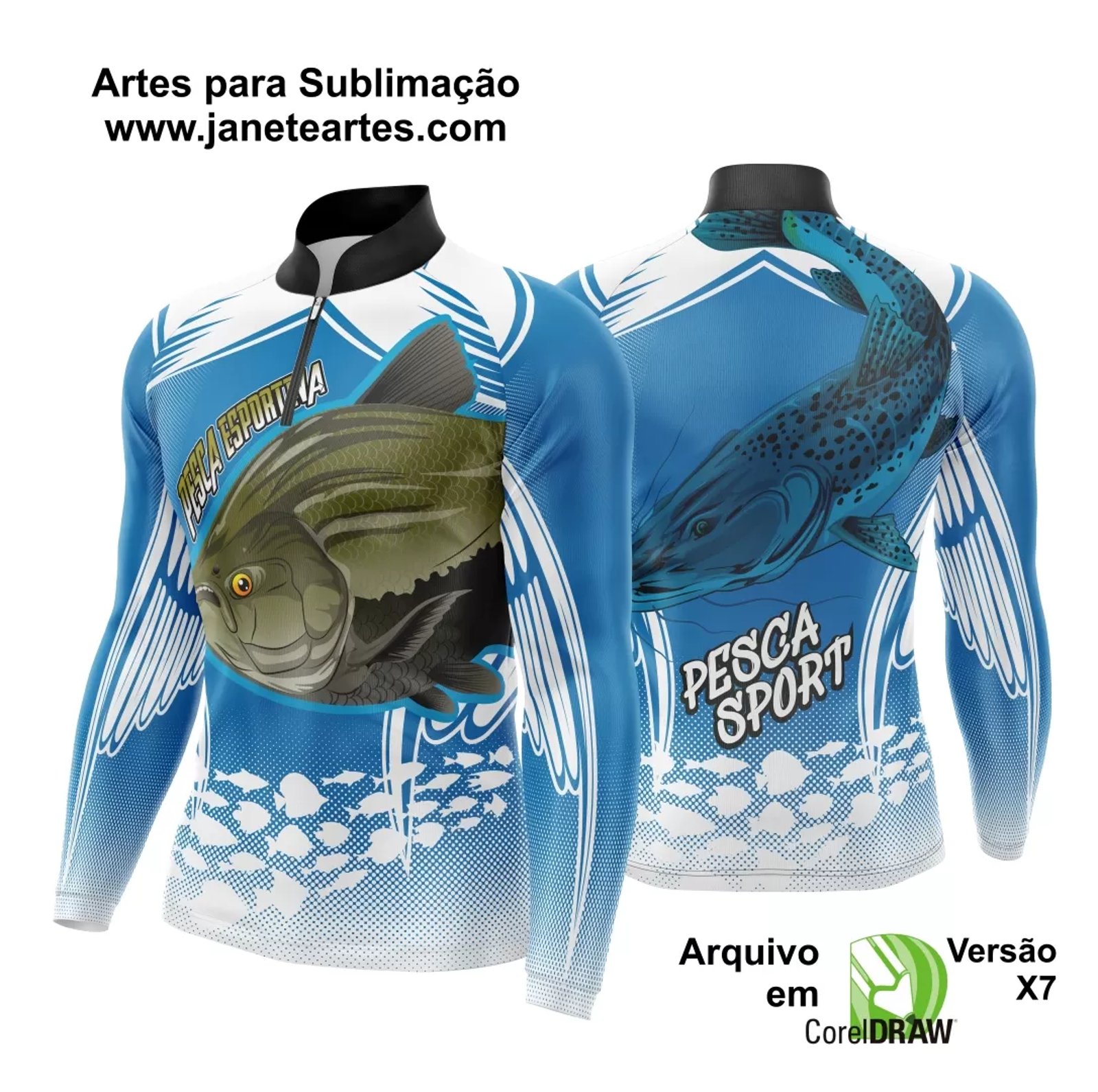 Arte Camisa Pesca Fishing Esportiva