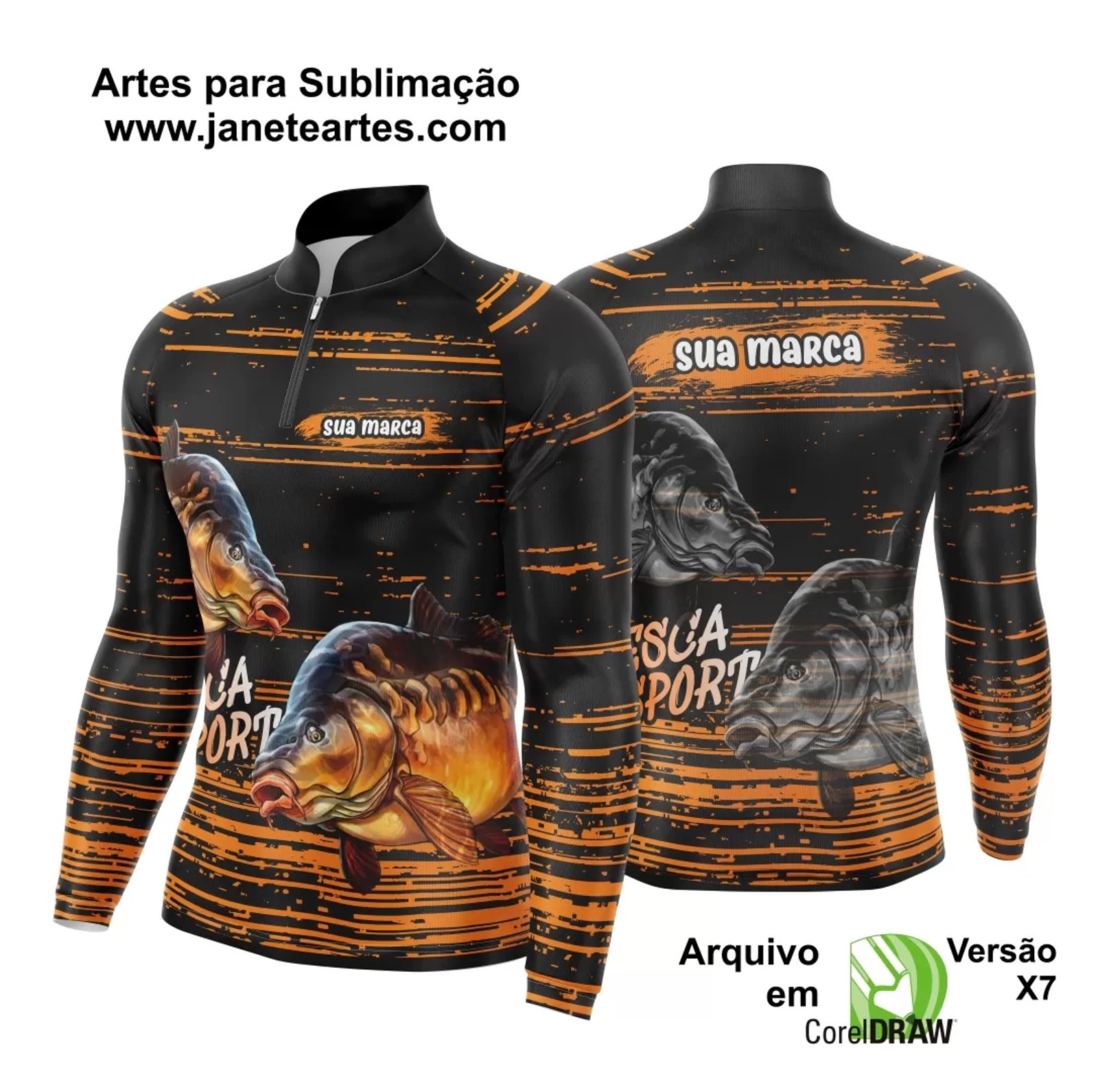 Arte Camisa Pesca Fishing Esportiva