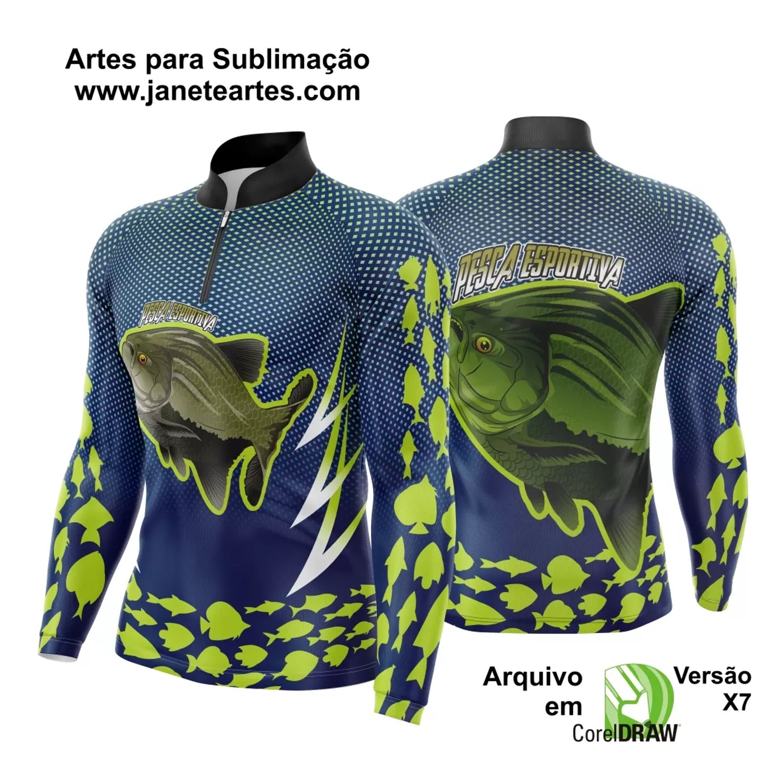 Arte Camisa Pesca Fishing Esportiva