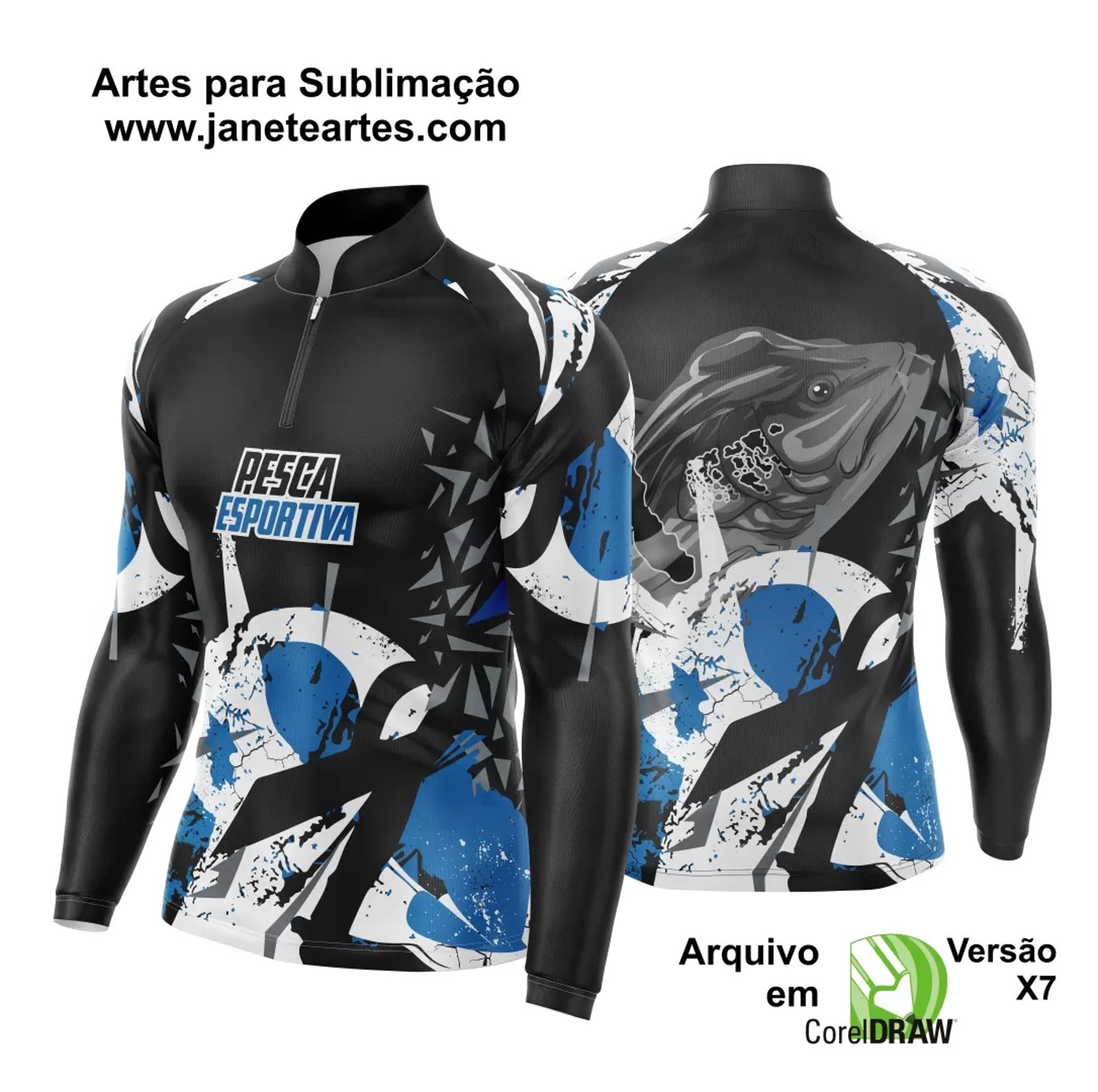 Arte Camisa Pesca Fishing Esportiva