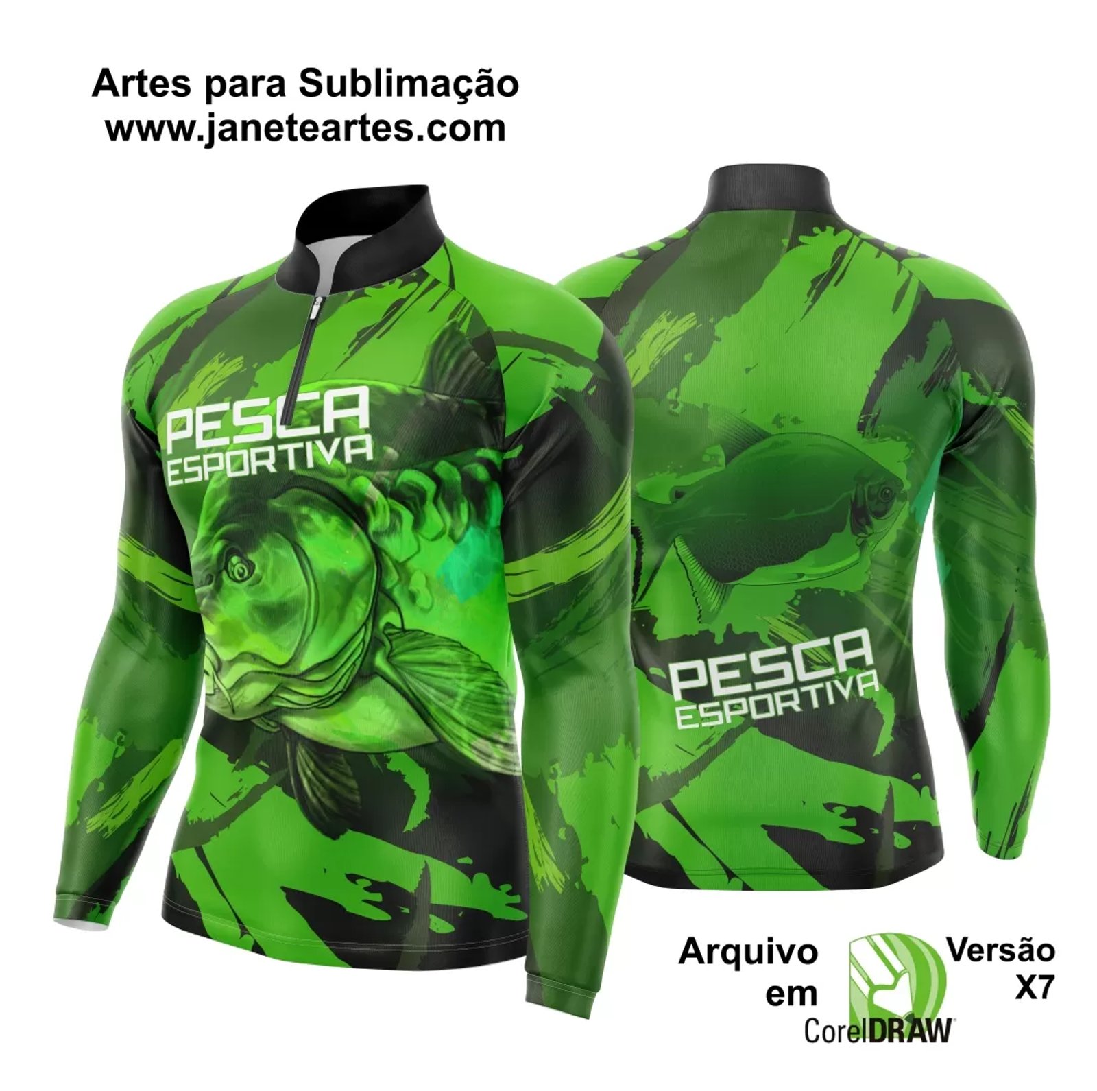Arte Camisa Pesca Fishing Esportiva