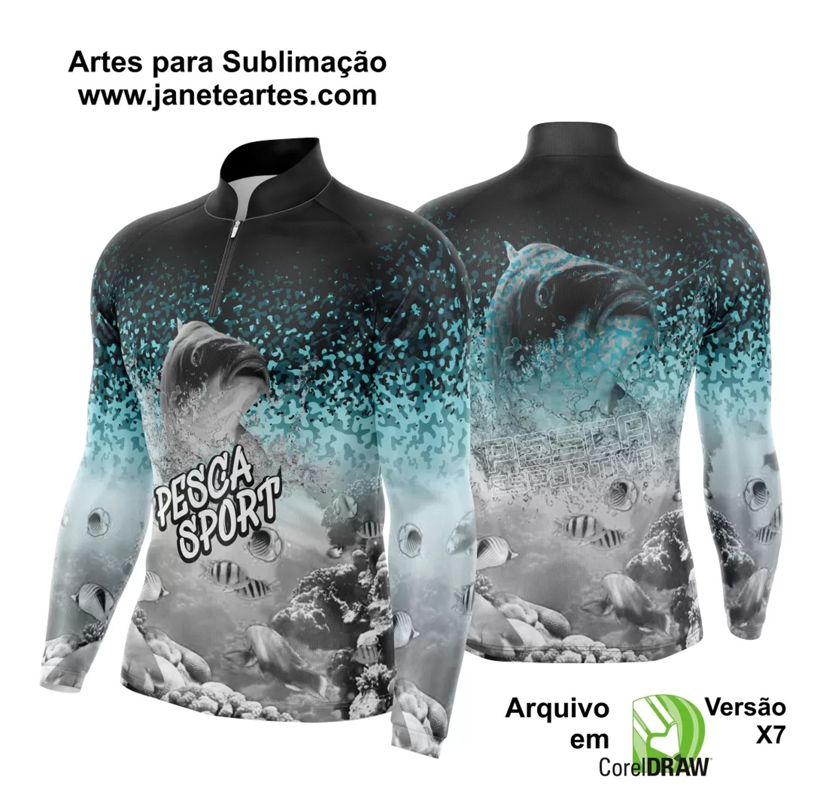 Arte Camisa Pesca Fishing Esportiva