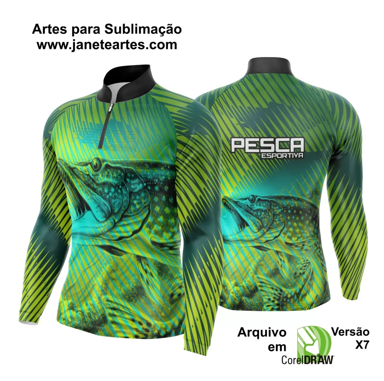 Arte Camisa Pesca Fishing Esportiva