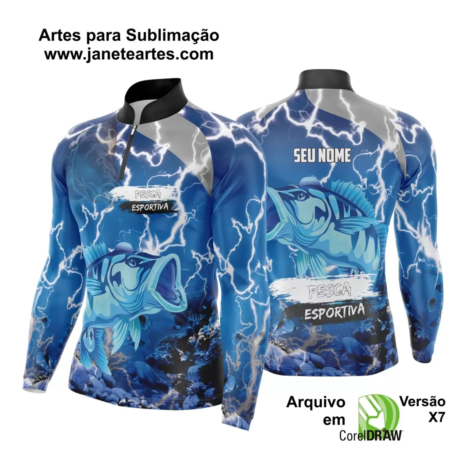 Arte Camisa Pesca Fishing Esportiva