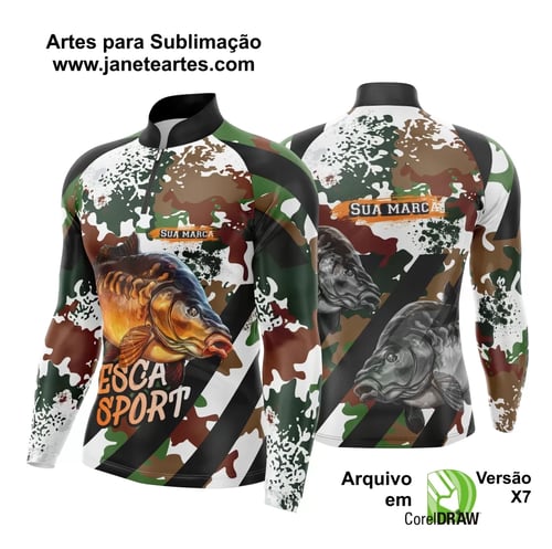 Arte Camisa Pesca Fishing Esportiva