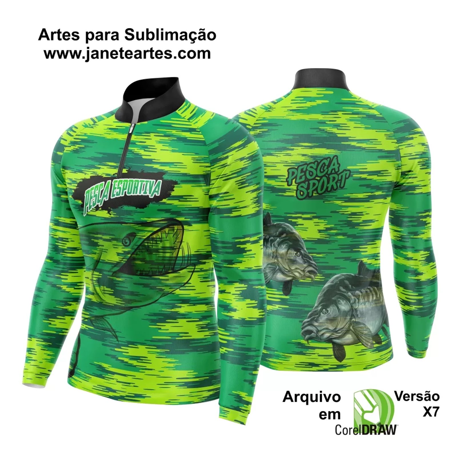 Arte Camisa Pesca Fishing Esportiva