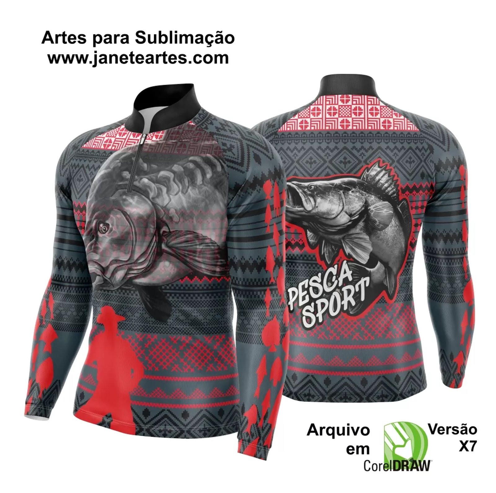 Arte Camisa Pesca Fishing Esportiva