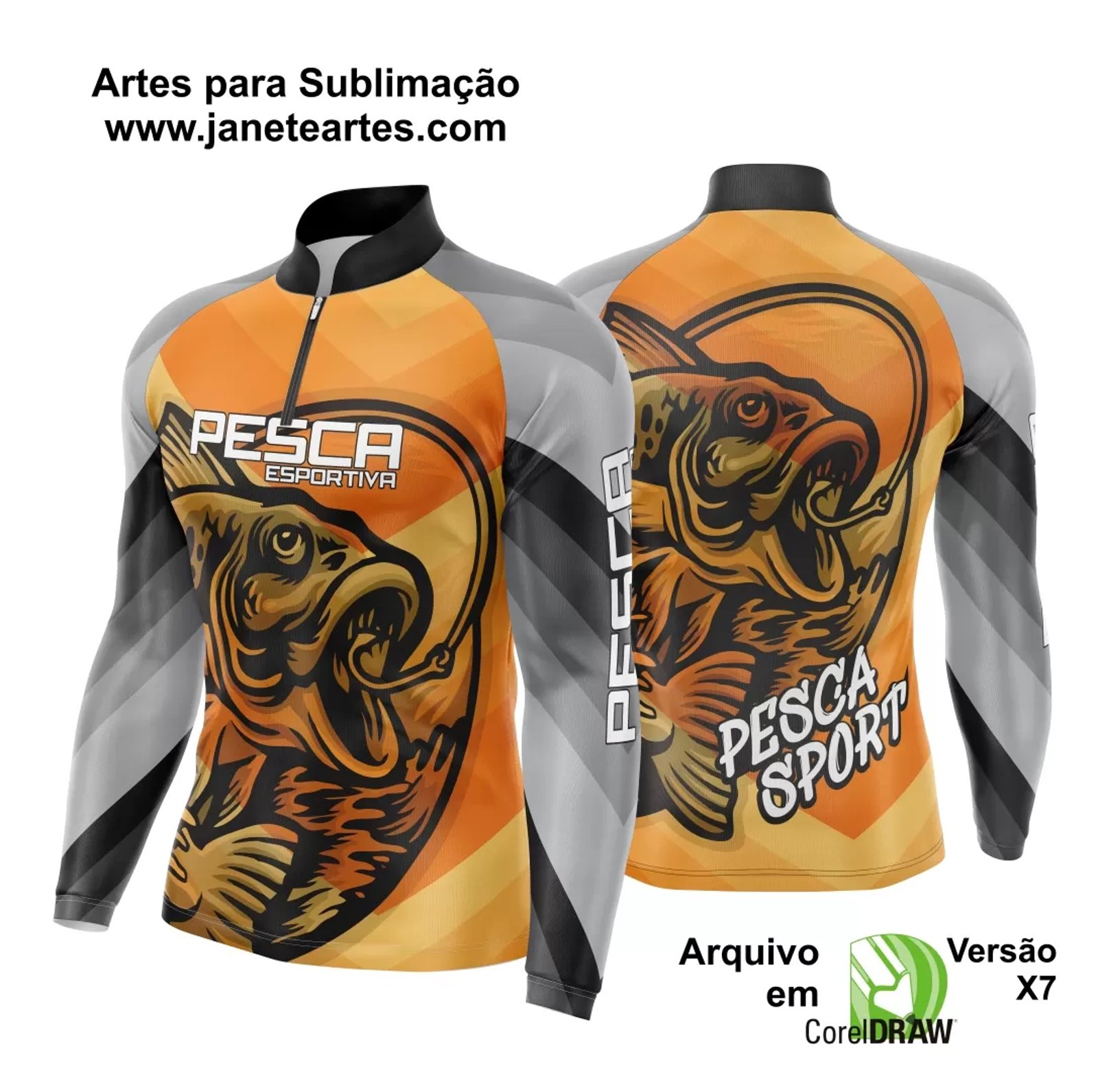 Arte Camisa Pesca Fishing Esportiva