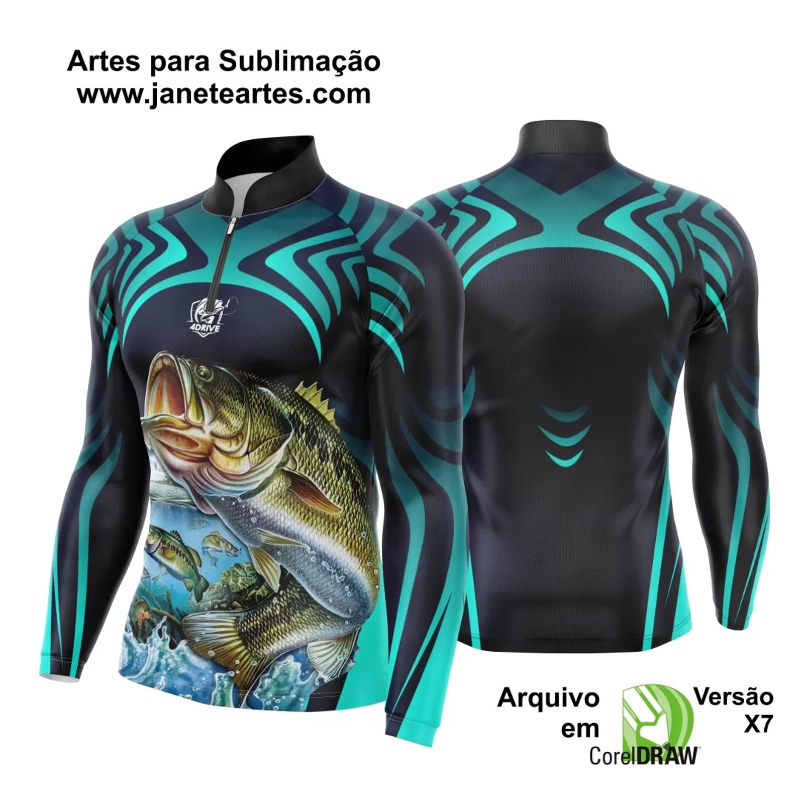 Arte Camisa Pesca Fishing Esportiva