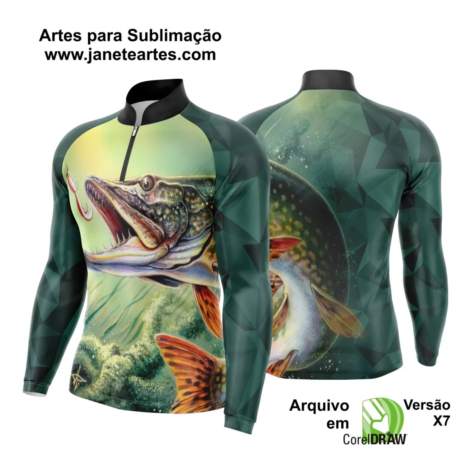 Arte Camisa Pesca Fishing Esportiva
