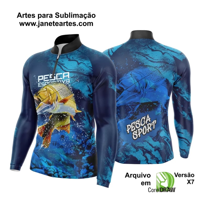 Arte Camisa Pesca Fishing Esportiva
