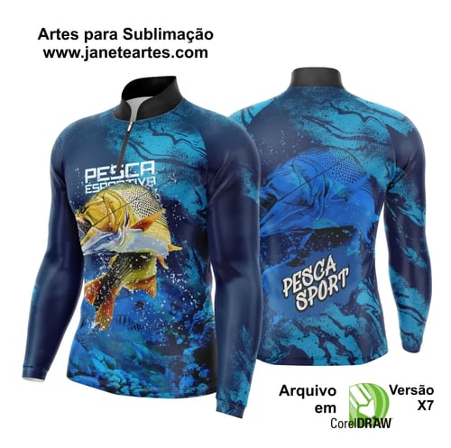 Arte Camisa Pesca Fishing Esportiva
