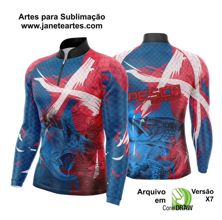 Arte Camisa Pesca Fishing Esportiva