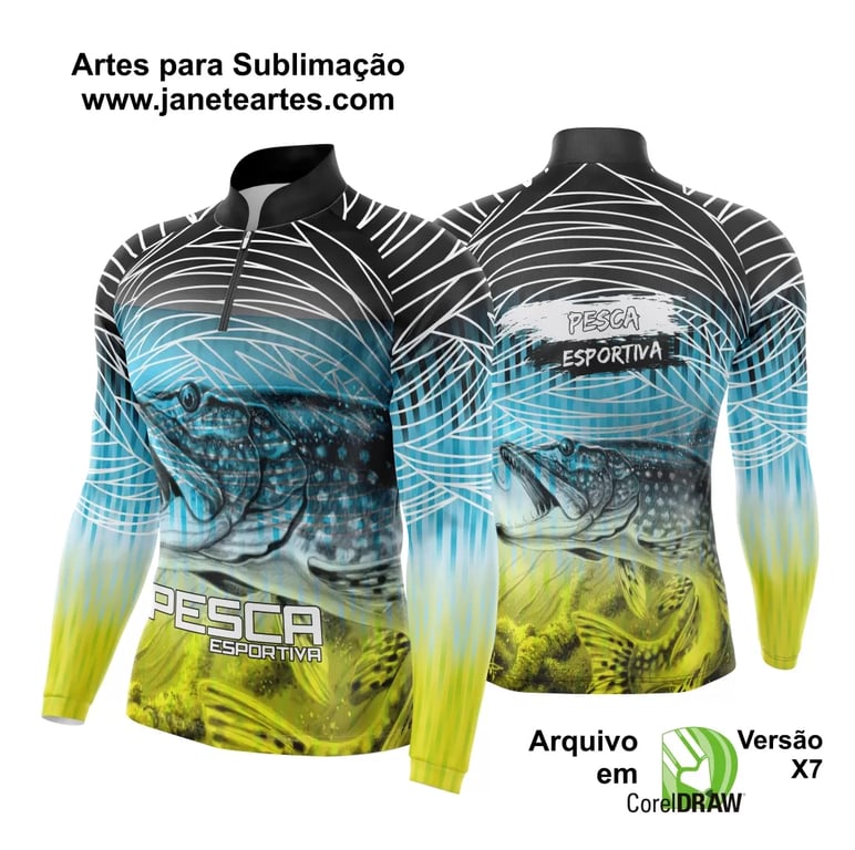 Arte Camisa Pesca Fishing Esportiva