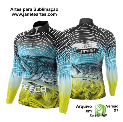 Arte Camisa Pesca Fishing Esportiva