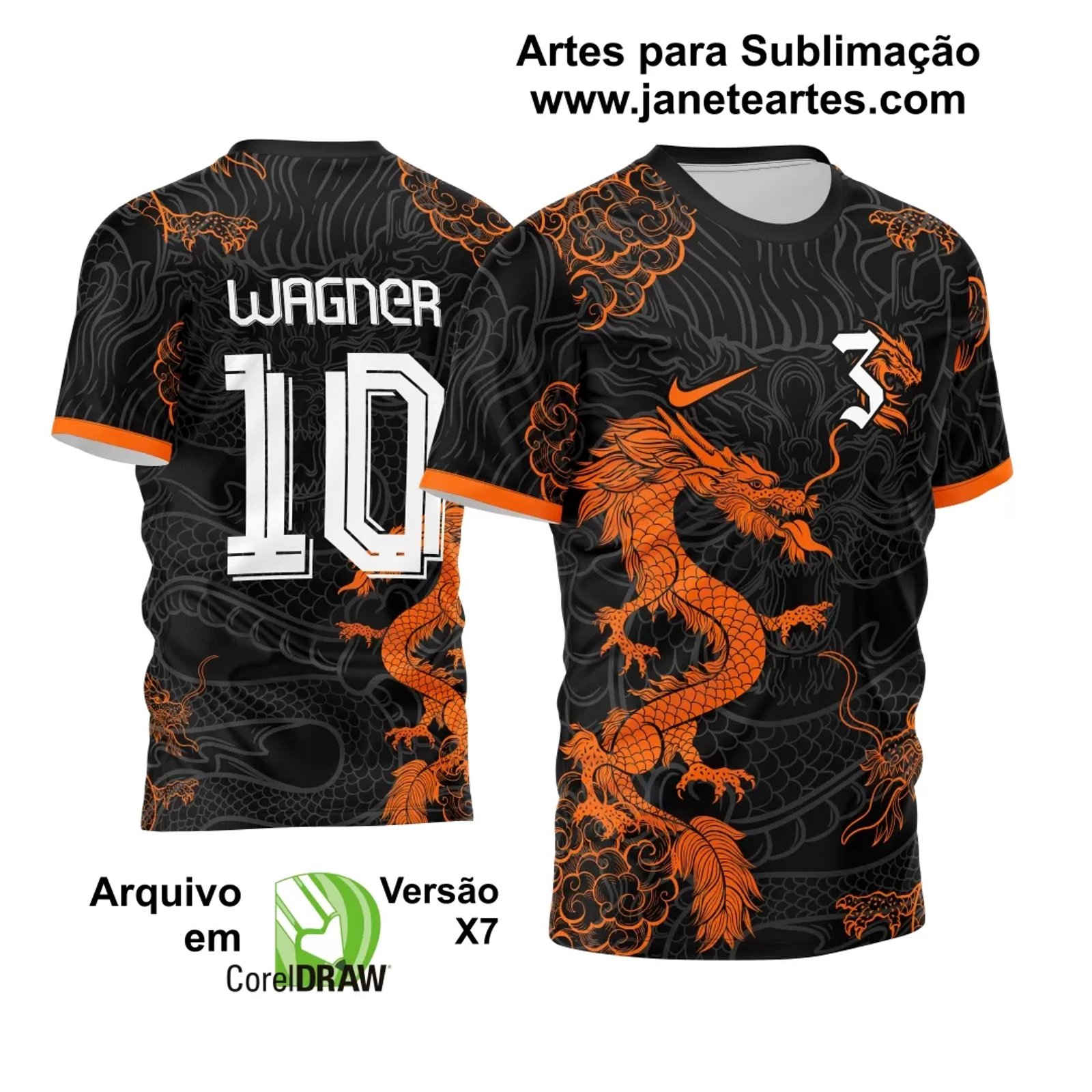 Arte Vetor Camisa InterClasse 2024 Dragão