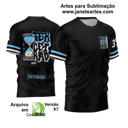  Arte Vetor Camisa Terceirão Ampulheta 2023
