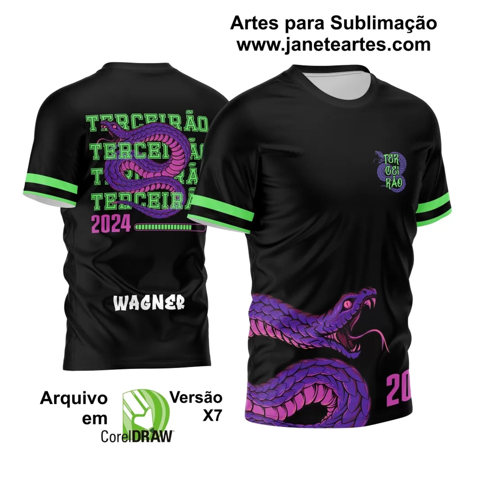 Camisa Terceirão 2024 - Arte Vetor - Janete Artes