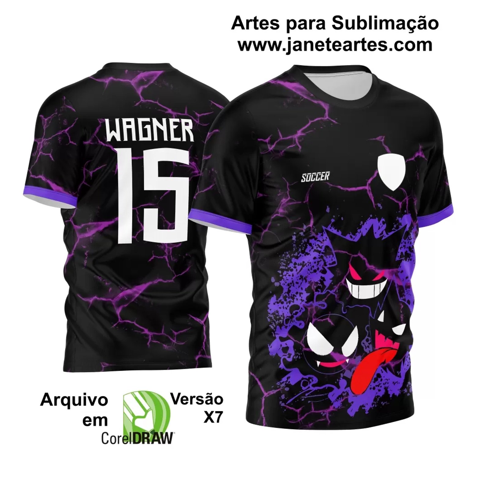 Arte Estampa Camisa InterClasse 2024 Gengar