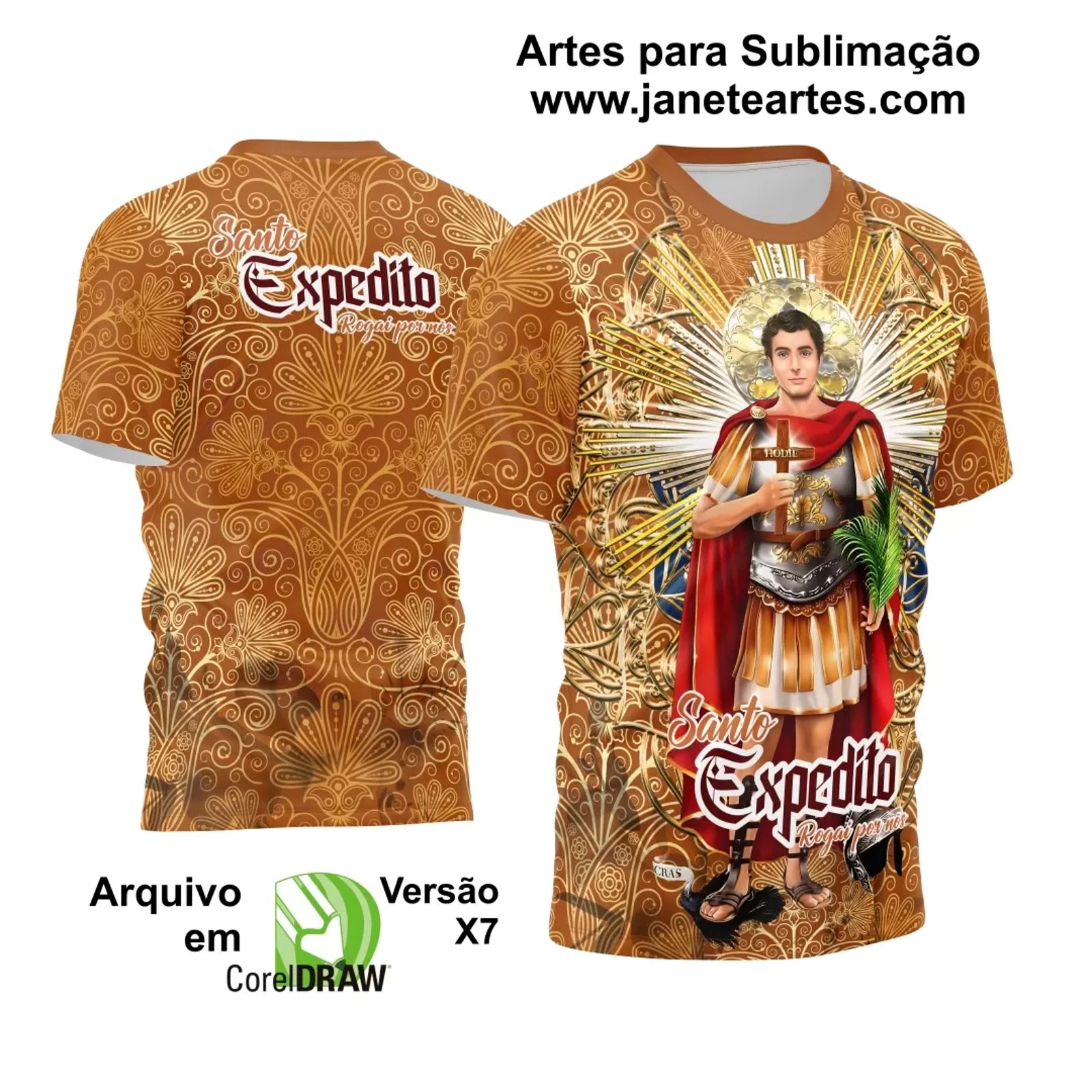 Arte Camisa Vetor Religião 2024 - Santo Expedito