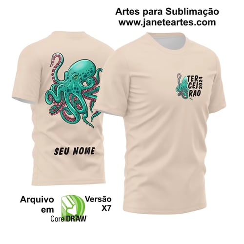 Arte Vetor Camisa Terceirão 2024 Polvo