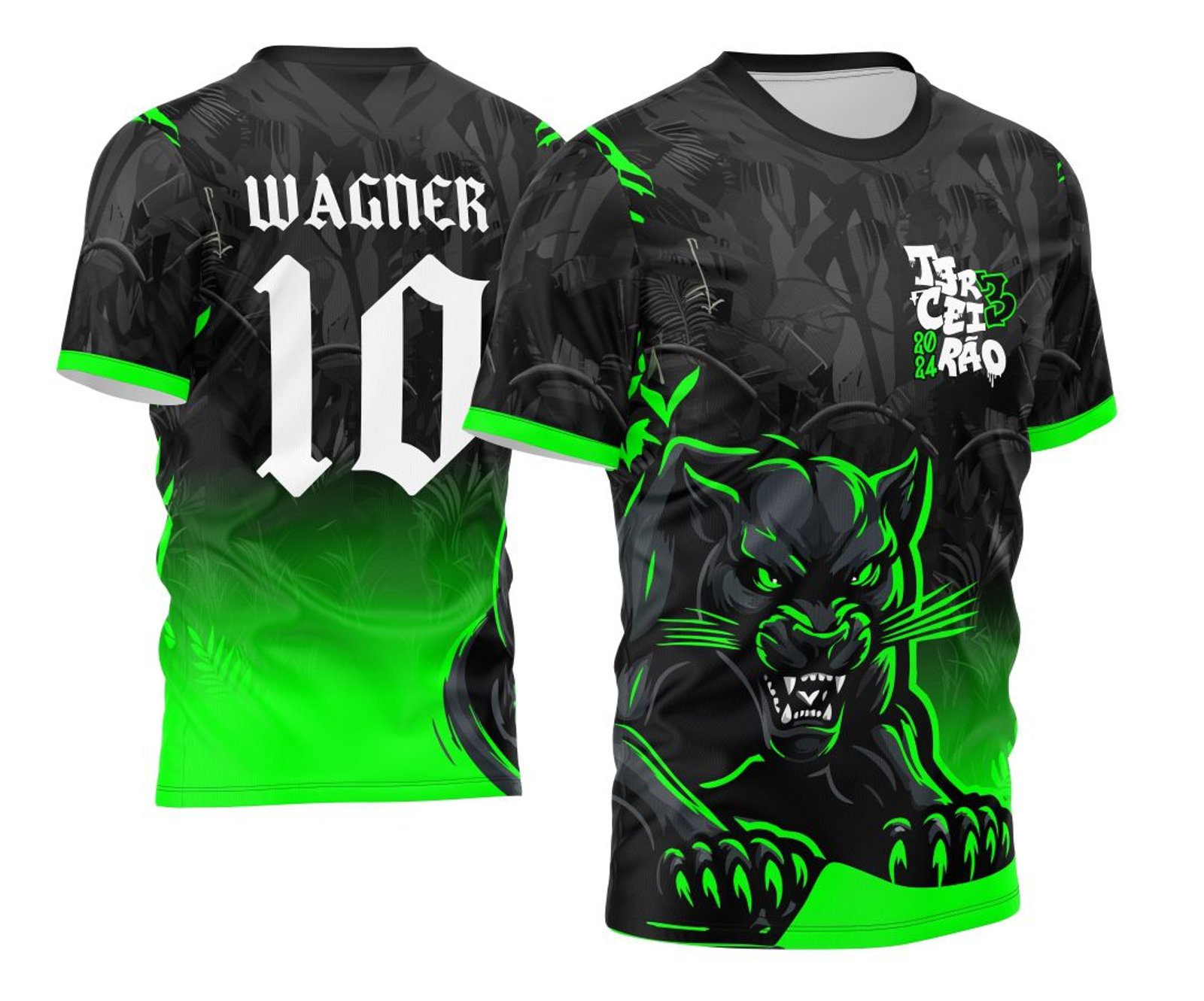 Arte Vetor Camisa Terceirão 2024 Pantera Negra Novo Estilo Degrade