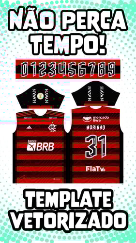 Arte Camisa Flamengo Titular 2023 Template
