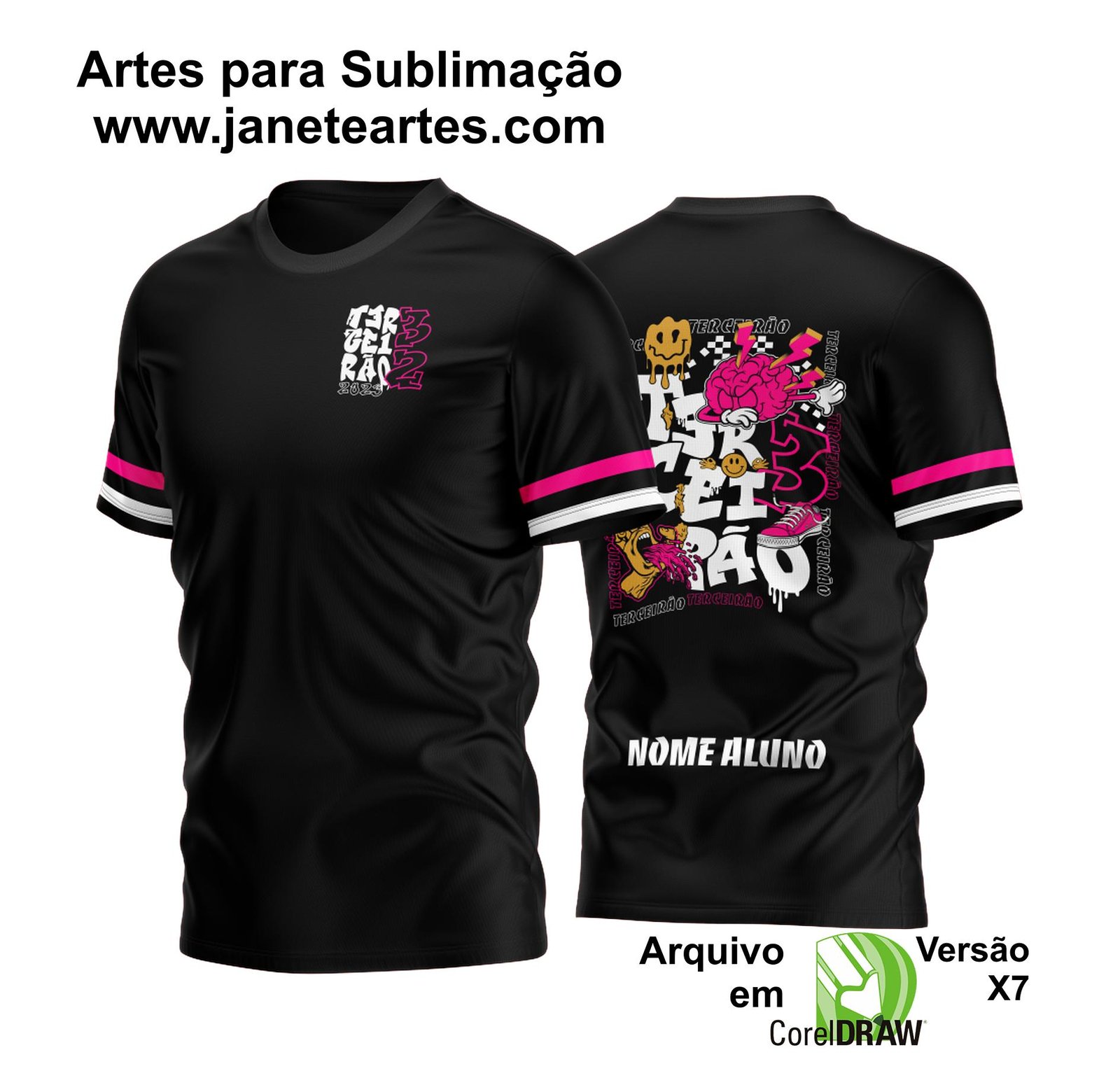 Arte vetor camisa terceirão, Graffiti urbano 2023 vetor, Camisa personalizada terceirão graffiti, Vetorização arte camiseta urbana, Arte digital sublimação graffiti, Estampa vetorizada camiseta terceirão, Arte sublimação urbana 2023, Vetorização de desenhos graffiti, Camiseta estampada sublimação terceirão, Design gráfico urbano 2023.
