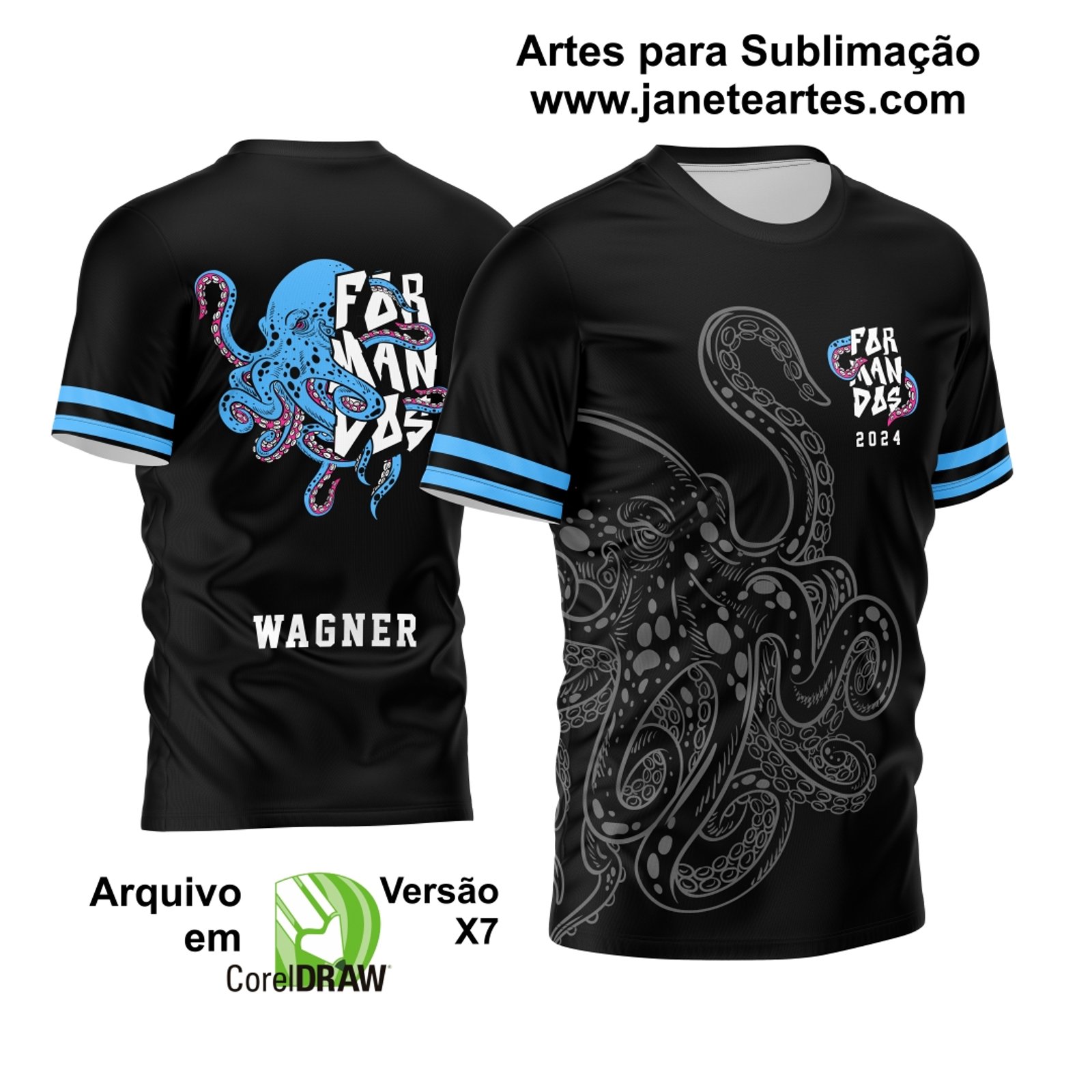 Arte Vetor Camisa Formandos 2024 Polvos