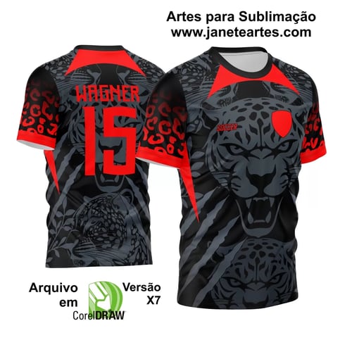 Arte Vetor Camisa InterClasse 2024 Onça