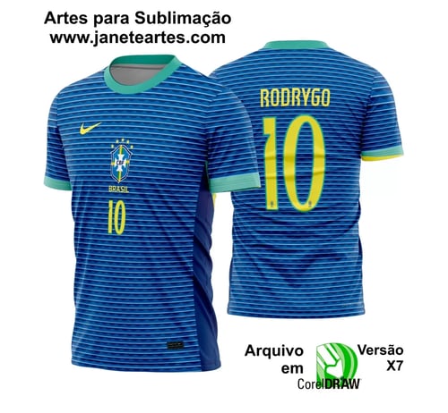 Arte Vetor Camisa Brasil Reserva 2024 - 2025