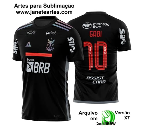 Arte Vetor Camisa Flamengo Terceira 2023 - 2024 Arte Vetor Camisa Flamengo Terceira 2023 - 2024