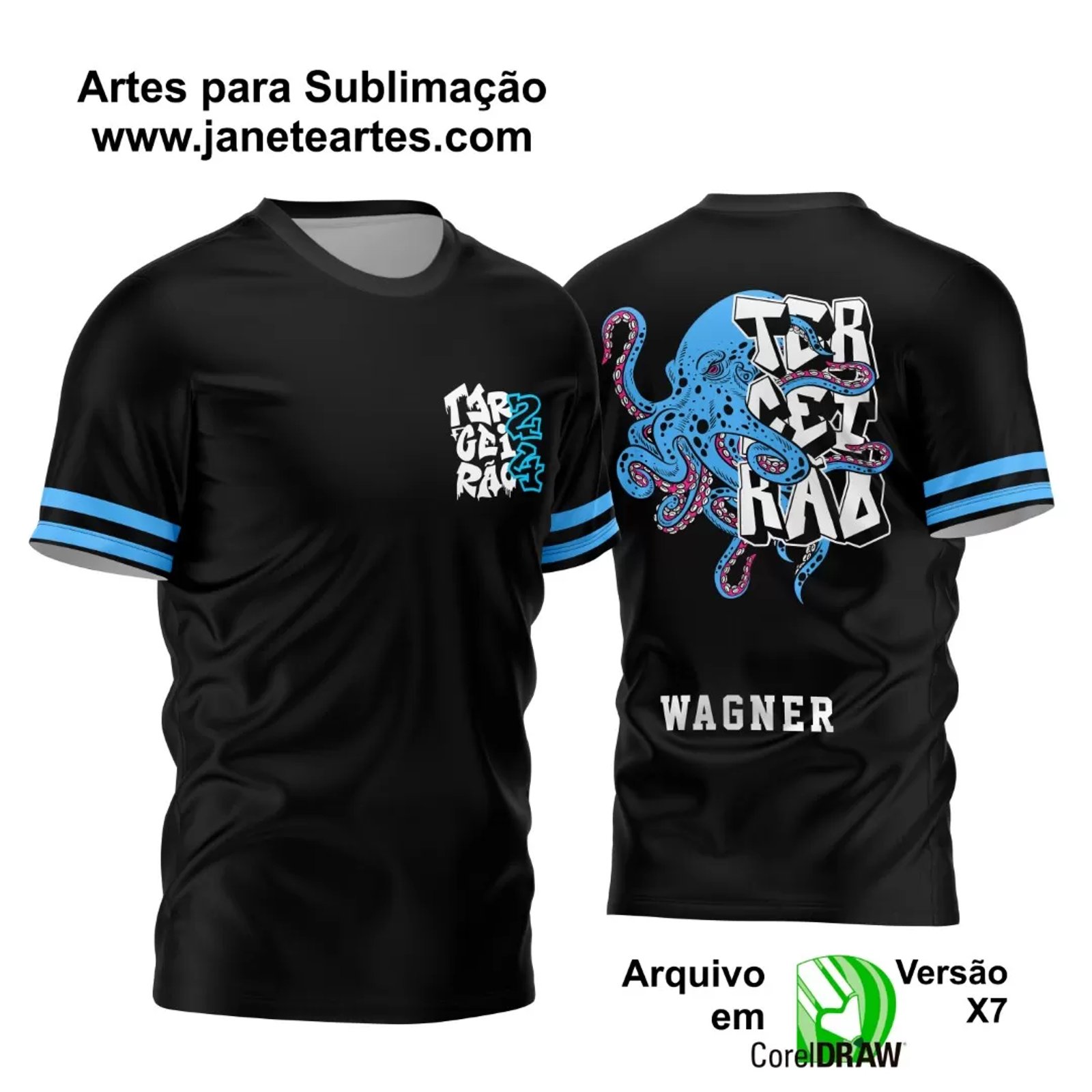 Arte Vetor Camisa Terceirão 2024  Polvo