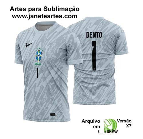 Arte Vetor Camisa Brasil Goleiro 2024 - 2025 + Fonte TTF