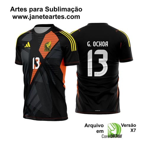 Arte Vetor Camisa Mexico Goleiro 2024 - 2025 + Fonte TTF Arte Vetor Camisa Mexico Goleiro 2024 - 2025 + Fonte TTF