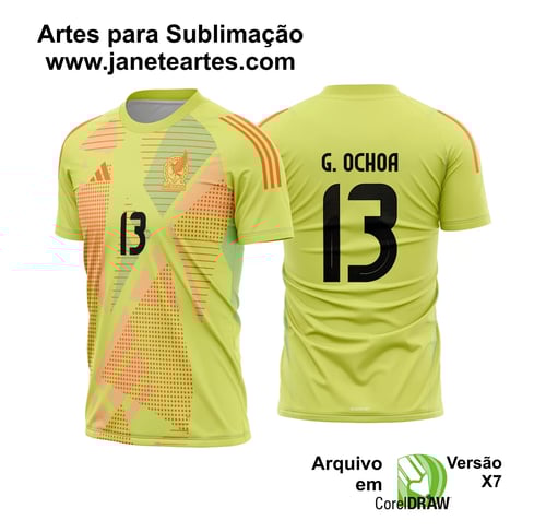 Arte Vetor Camisa Mexico Goleiro 2024 - 2025 + Fonte TTF Arte Vetor Camisa Mexico Goleiro 2024 - 2025 + Fonte TTF
